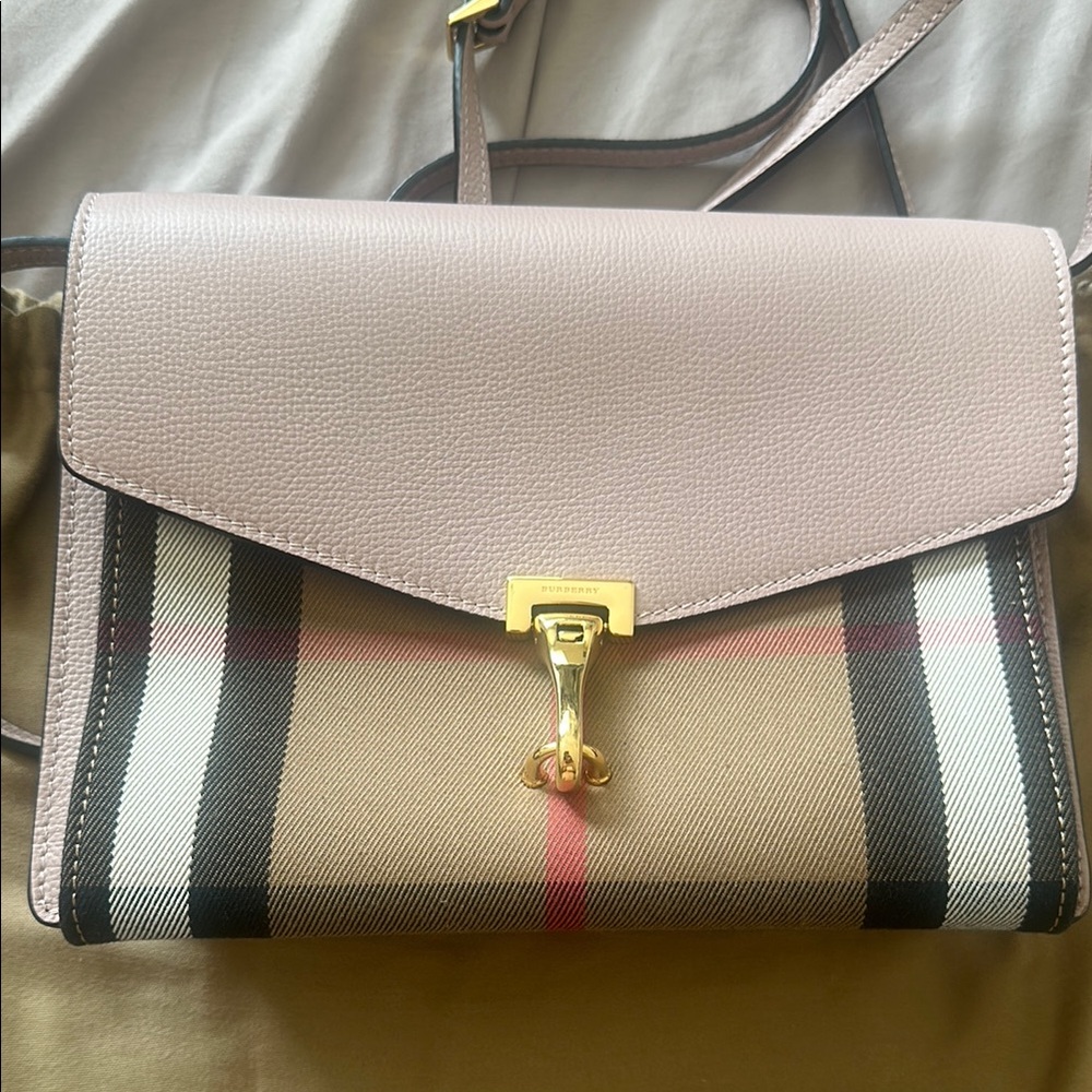 PRELOVED Pristine Condition - Burberry Pink and Tan Crossbody Bag